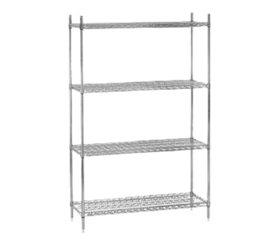 Advance Tabco ECP-34 34" H Chrome Plated Stationary Special Value Wire Shelving Post
