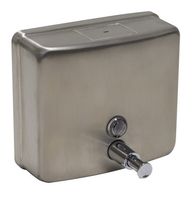 Advance Tabco K-13 40.5 Oz. Stainless Steel Wall Mount Manual Soap Dispenser