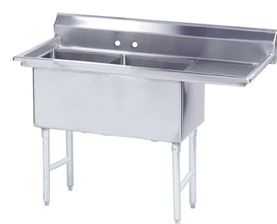 Advance Tabco FS-2-2030-24R 66.5" W 14 Gauge Stainless Steel Fabricated Sink