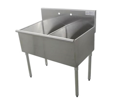 Advance Tabco 6-2-36 36" W 16 Gauge Galvanized Square Corner Scullery Sink