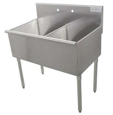 Advance Tabco 6-2-36 36" W 16 Gauge Galvanized Square Corner Scullery Sink