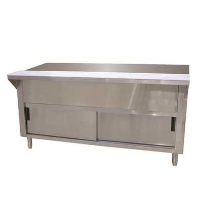 Advance Tabco STU-4-DR 62.44" W 20 Gauge 302 Stainless Steel Enclosed Cabinet Base Solid Top Table