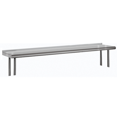 Advance Tabco OTS-12-72R 72&quot; W x 12&quot; D 18 Gauge 430 Stainless Steel Single Overshelf