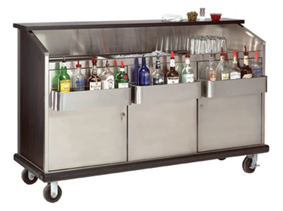 Advance Tabco AMD-6B 74.38" W Stainless Steel Interior and Doors Portable Bar