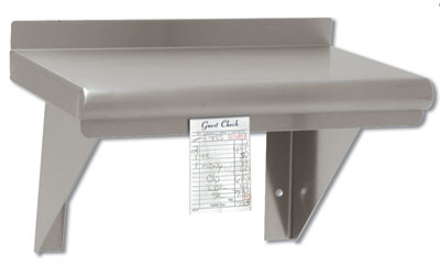 Advance Tabco WS-12-36CM 36" W x 12" D Stainless Steel 18 Gauge Satin Wall-Mounted Shelf