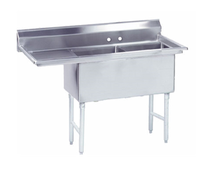 Advance Tabco FS-2-2030-18L 60.5" W 14 Gauge Stainless Steel Fabricated Sink