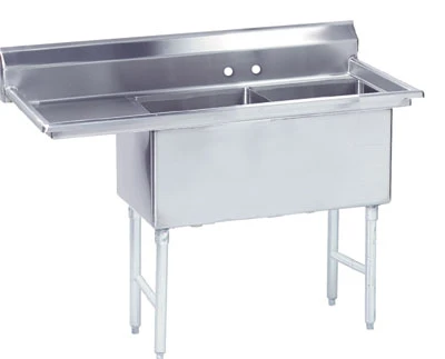 Advance Tabco FS-2-2030-18L 60.5" W 14 Gauge Stainless Steel Fabricated Sink