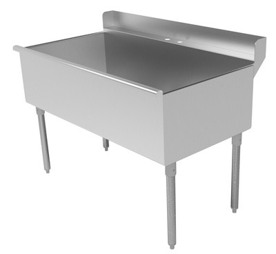 Advance Tabco 6-41-48D 48&quot; W x 29&quot; D x 37&quot; H 16 Gauge 340 Stainless Steel 1-Compartment Square Corner Scullery Sink