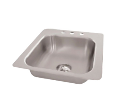 Advance Tabco SS-1-1719-7 17" W x 19" D x 7.5" H 18 Gauge 304 Stainless Steel 1-Compartment Smart Series Drop-In Sink