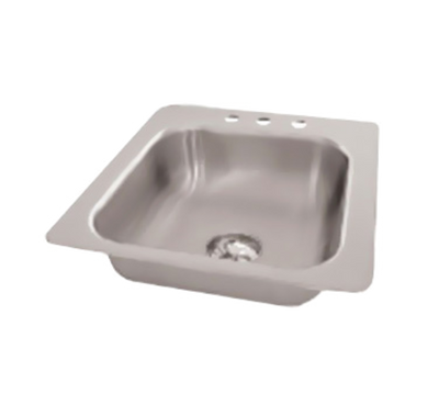 Advance Tabco SS-1-1719-7 17" W x 19" D x 7.5" H 18 Gauge 304 Stainless Steel 1-Compartment Smart Series Drop-In Sink