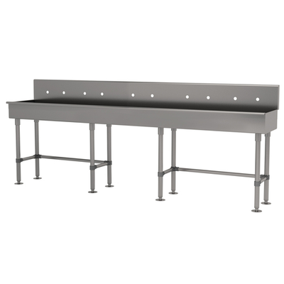 Advance Tabco 19-FM-100-ADA 100" W x 19.5" D x 42.5" H 16 Gauge 304 Stainless Steel Freestanding Multiwash Hand Sink