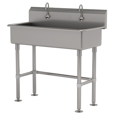 Advance Tabco FS-FM-40EF 40&quot; W x 19.5&quot; D x 42.5&quot; H 14 Gauge 304 Stainless Steel Multiwash Hand Sink