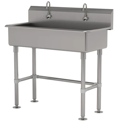 Advance Tabco FS-FM-40EF 40" W x 19.5" D x 42.5" H 14 Gauge 304 Stainless Steel Multiwash Hand Sink