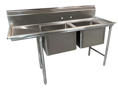 Advance Tabco 9-22-40-36L 84" W 18 Gauge Stainless Steel Base Regaline Sink