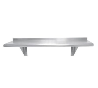 Advance Tabco WS-12-120-16 120&quot; W x 12&quot; D Stainless Steel 16 Gauge Satin Wall-Mounted Shelf