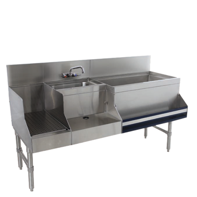 Advance Tabco PRU-24-48R 48" W x 30" D x 36" H Stainless Steel Prestige Uni-Serv Speed Bar