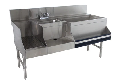 Advance Tabco PRU-24-48R 48" W x 30" D x 36" H Stainless Steel Prestige Uni-Serv Speed Bar
