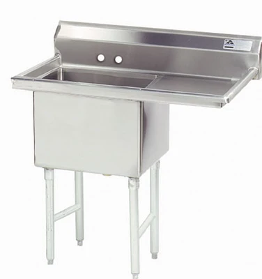 Advance Tabco FC-1-2424-24R 50.5" W 16 Gauge Stainless Steel Fabricated Sink