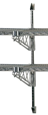 Advance Tabco ABM2-18 2 Tiers Mid-Mount Special Value Wire Shelving Wall Post & Brackets