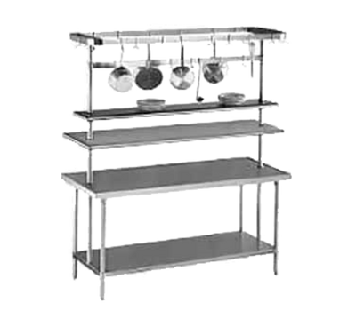 Advance Tabco SCT-48 48" W Stainless Steel Double Hooks Pot Rack