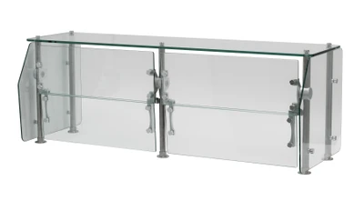 Advance Tabco DSG-12G-108 108" W Tempered Glass Single-Sided Sleek Shield Food Shield