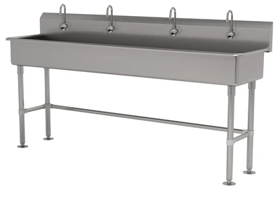Advance Tabco FC-FM-80EF 80" W x 19.5" D 16 Gauge Freestanding Multiwash Hand Sink