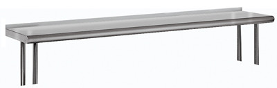 Advance Tabco OTS-12-96R 96" W x 12" D 18 Gauge 430 Stainless Steel Single Overshelf