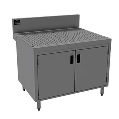 Advance Tabco PRSCD-24-48 48" W x 30" D Enclosed Cabinet Base 7" Splash Prestige Underbar Drainboard Cabinet