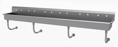 Advance Tabco FC-WM-120-ADA 120" W x 19.5" D 16 Gauge Wall Mounted Multiwash Hand Sink