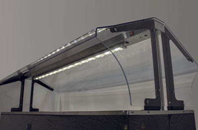 Advance Tabco LED-B-4 48" W Aluminum Finish 3500k Warm White Light LED Lighting