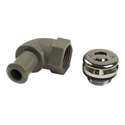 Advance Tabco K-67C Plastic Replacement 90° Overflow Body and Head for K-26