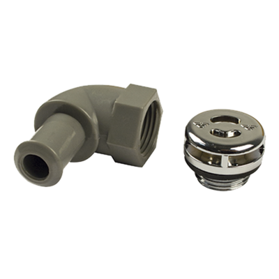 Advance Tabco K-67C Plastic Replacement 90° Overflow Body and Head for K-26