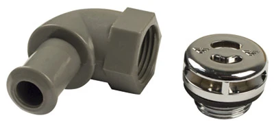 Advance Tabco K-67C Plastic Replacement 90° Overflow Body and Head for K-26