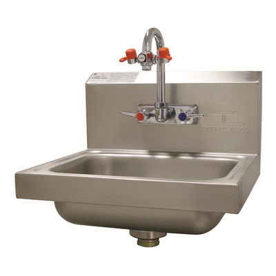 Advance Tabco 7-PS-55 17.25" W x 15.25" D Wall Mounted Eye Wash Hand Sink