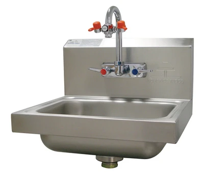 Advance Tabco 7-PS-55 17.25" W x 15.25" D Wall Mounted Eye Wash Hand Sink