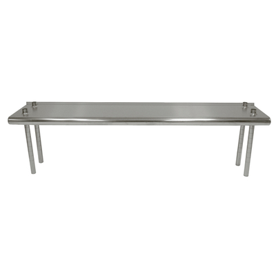 Advance Tabco TS-12-96R 96&quot; W x 12&quot; D 18 Gauge 430 Stainless Steel Overshelf