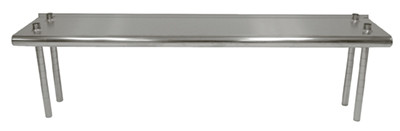 Advance Tabco TS-12-96R 96" W x 12" D 18 Gauge 430 Stainless Steel Overshelf