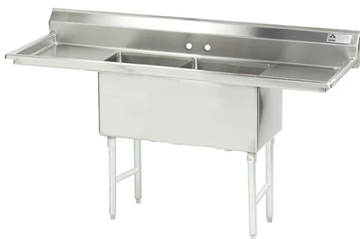 Advance Tabco FC-1-1824-18RL 54" W 16 Gauge Stainless Steel Fabricated Sink