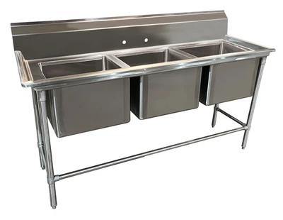 Advance Tabco 94-43-72 86" W 14 Gauge Stainless Steel Base Regaline Sink