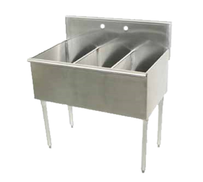 Advance Tabco 4-3-48 48" W 16 Gauge Galvanized Base Square Corner Scullery Sink