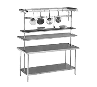 Advance Tabco SCT-144 144" W Stainless Steel Double Hooks Pot Rack