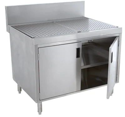 Advance Tabco PRSCD-24-30-M 30" W x 30" D Enclosed Cabinet Base 7" Splash Prestige Underbar Drainboard Cabinet