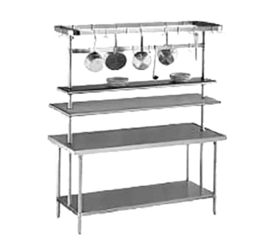 Advance Tabco SCT-72 72&quot; W Stainless Steel Double Hooks Pot Rack
