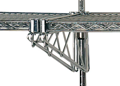 Advance Tabco AABM-18 18" D Chrome Plated Mid-Mount Special Value Wire Shelving Wall Post Bracket