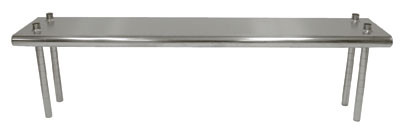 Advance Tabco TS-12-96 96" W x 12" D 18 Gauge 430 Stainless Steel Single Overshelf