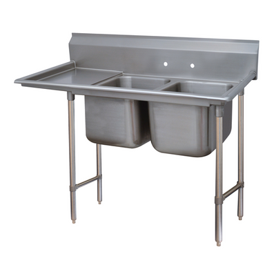 Advance Tabco 9-42-48-36L 92" W 18 Gauge Stainless Steel Base Regaline Sink