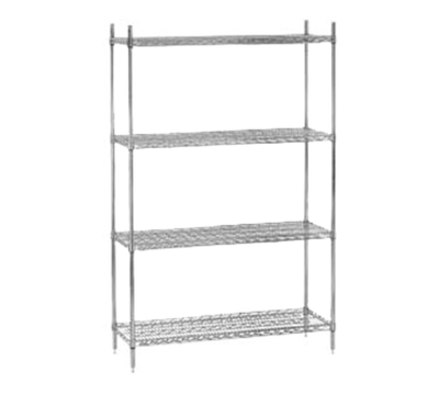 Advance Tabco ECC-1860 60" W x 18" D Chrome 4 Shelves Special Value Shelving Unit