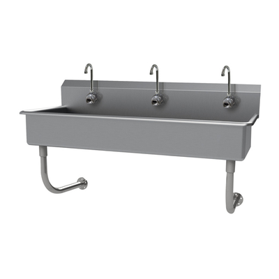 Advance Tabco FC-WM-60EF 60" W x 19.5" D x 29.5" H 16 Gauge 304 Stainless Steel Wall Mounted Multiwash Hand Sink
