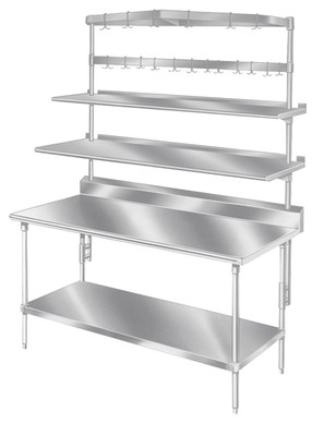 Advance Tabco SWT-36 36" W Stainless Steel Double Hooks Pot Rack