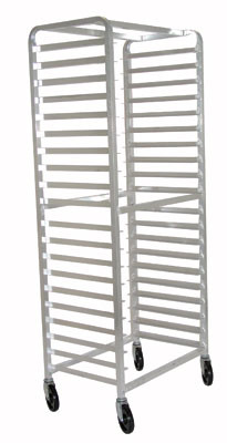 Advance Tabco PR10-6WS Aluminum Side Loading Mobile 10 Pan Rack with 6" Centers